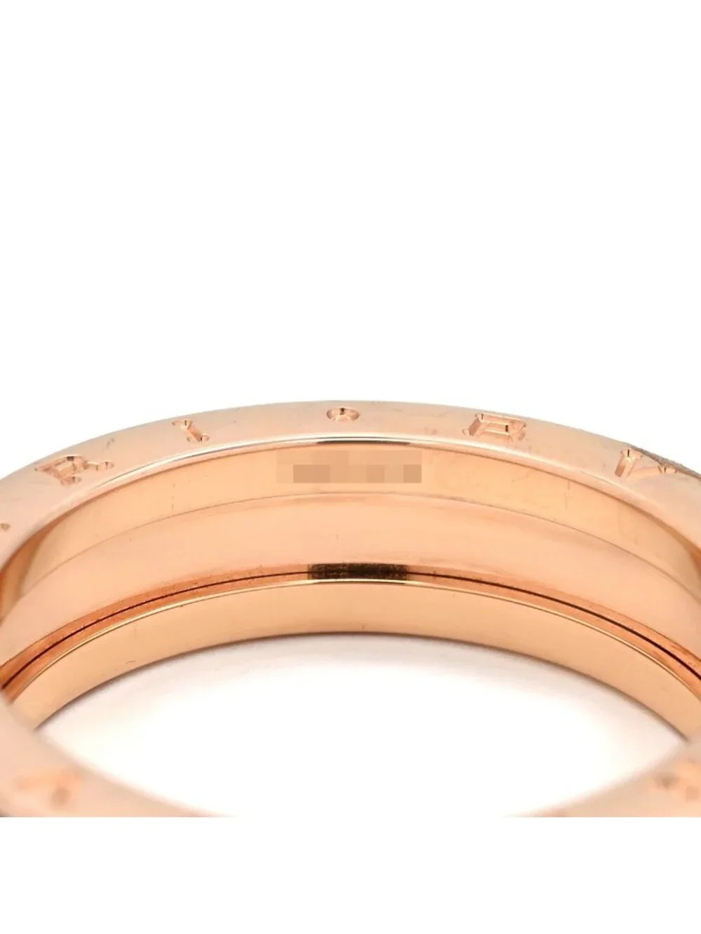 Bvlgari Ring Lock Band Black Pink Gold 67 18k